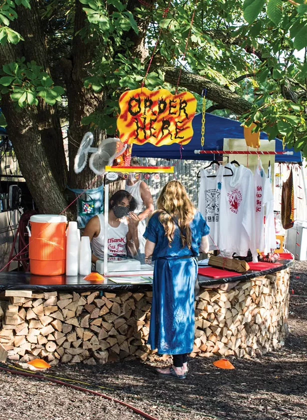 Lil Debs Oasis’s pop-up behind Rivertown Lodge. Lil Debs Oasis donates 69 cents from every to promote racial justice. - PHOTO BY ANGELINA DREEM