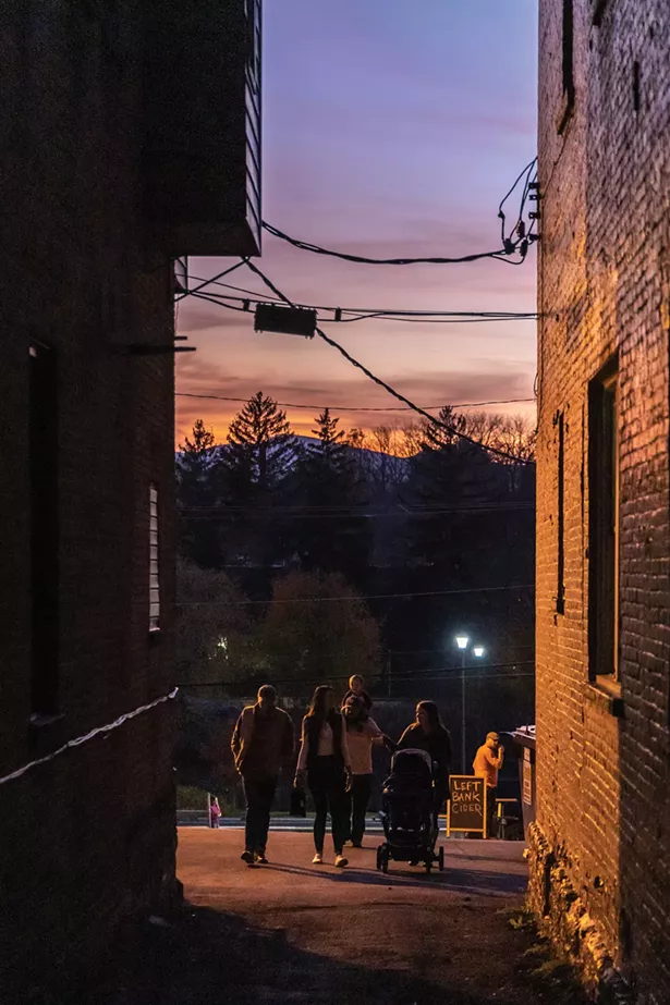 Outside of Left Bank Cider, another gorgeous sunset in Catskill. - PHOTO BY ALON KOPPEL
