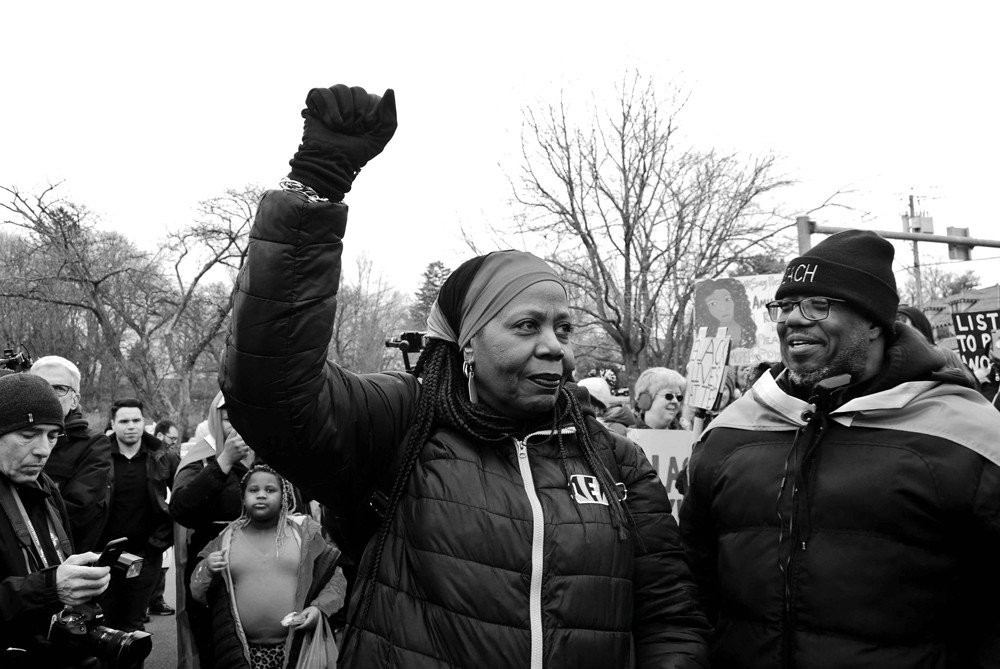Vanessa Green at the 2018 Black Women’s March: Continuing the Legacy of Harriet Tubman at the Tappan Zee/Gov. Mario M. Cuomo Bridge in Tarrytown.