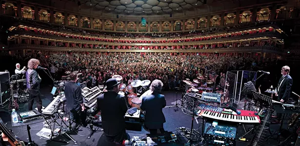 From the stage of King Crimson's three-night stand at Royal Albert Hall, in 2019.