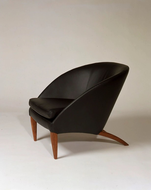 Barrow Chair. Bubinga and leather.