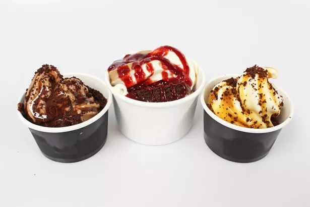 The soft serve is made with local Ronnybrook vanilla ice cream, and toppings include house-made chocolate sauce and more.