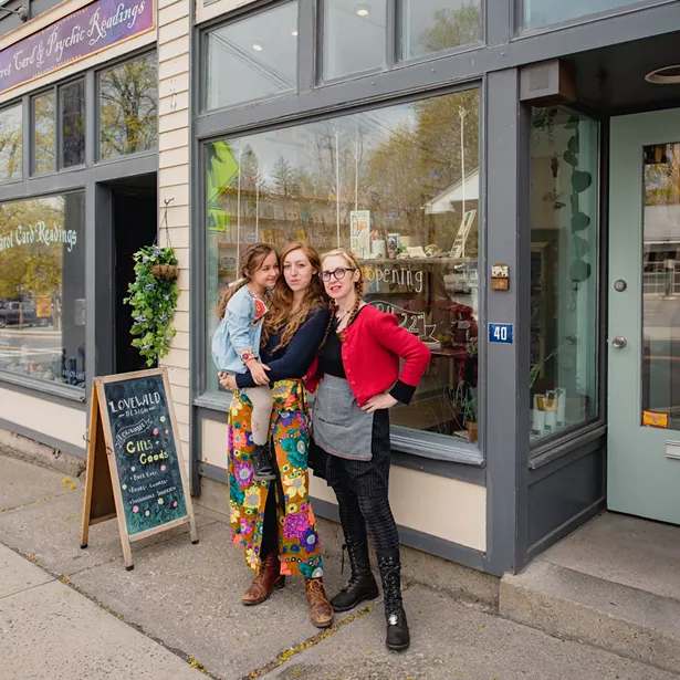 Founder Sierra Zamarripa poses with her mother and daughter outside their Woodstock location. - COURTESY OF VERONICA FASSBENDER
