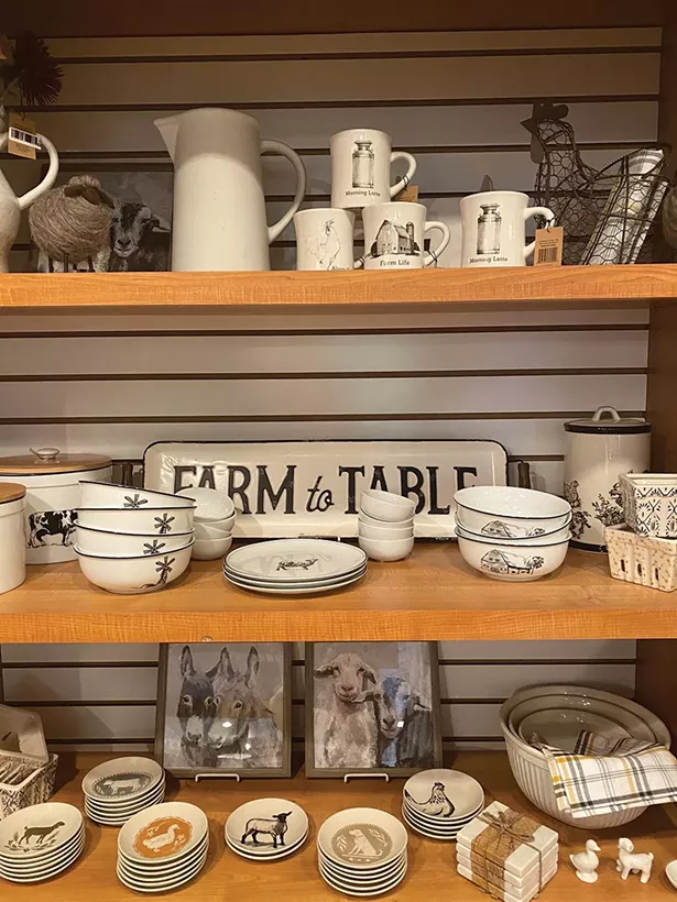 The heart of The Shops at Emerson. Local food products such as maple syrup, honey, teas, jelly and jams. Décor, housewares and cooking gadgets. Kitchen linens and quirky shopping bags. Dips, sauces and relishes. Specialty chocolates to satisfy your sweet tooth. Need we say more?