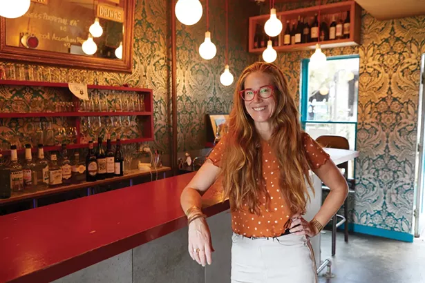 Theresa Fall, pictured inside of her micro-bar, Jar’d. Both Jar’d and the Parish, Fall’s other restaurant, are located in Water Street Market. - DAVID MCINTYRE