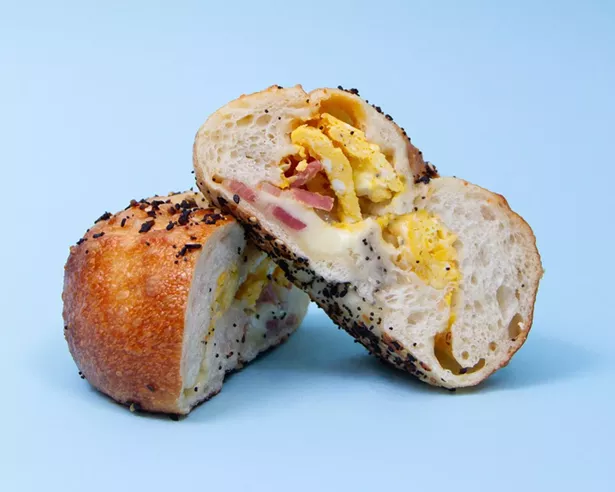 Bacon, egg, and cheese bagel