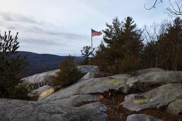 The summit of Monument Mountain in Great Barrington. - PHOTO BY DAVID MCINTYRE