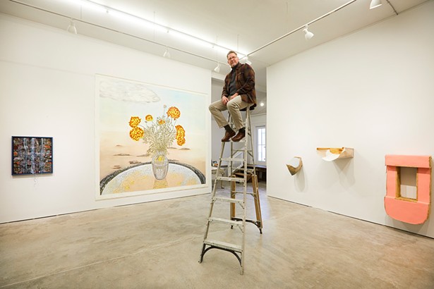 Chris Freeman in Private Public Gallery in Hudson - PHOTO BY SHANNON GREER