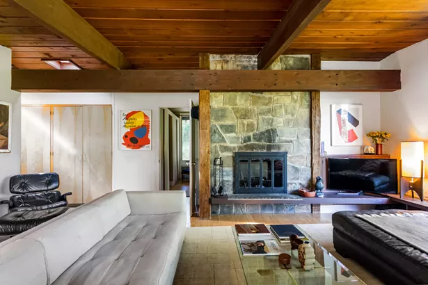 The bluestone fireplace in the living room. - WINONA BARTON-BALLENTINE