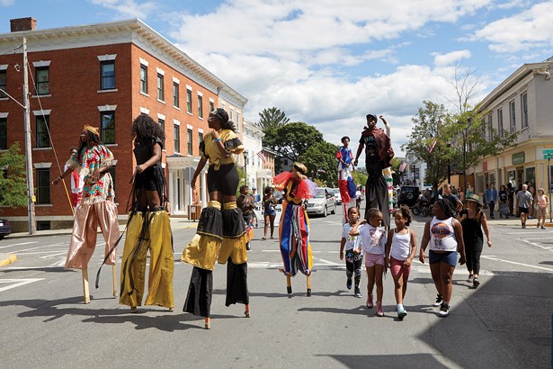 The Sankofa Black Arts and Cultural Festival and Parade marching through town in August. - DAVID MCINTYRE