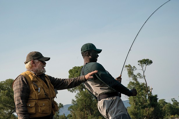Brian Cox plays a Vietnam vet who teaches an injured Marine (Sinqua Walls) to flyfish in Mending the Line.