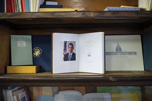A bound edition of President Obama's first inaugural address. - CHRISTINE ASHBURN