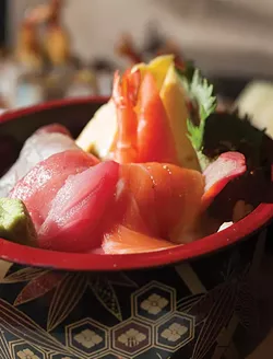 Chirashi (assorted sashimi over rice) - ROY GUMPEL