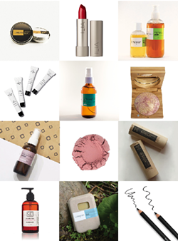 Products from Limegreen and Savor Beauty.