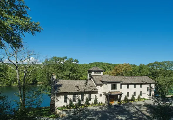 Property available through Nancy Felcetto at Halstead Realty: The Lady of the Lake, formerly a chapel for the Graymoor Friars, at Indian Lake.