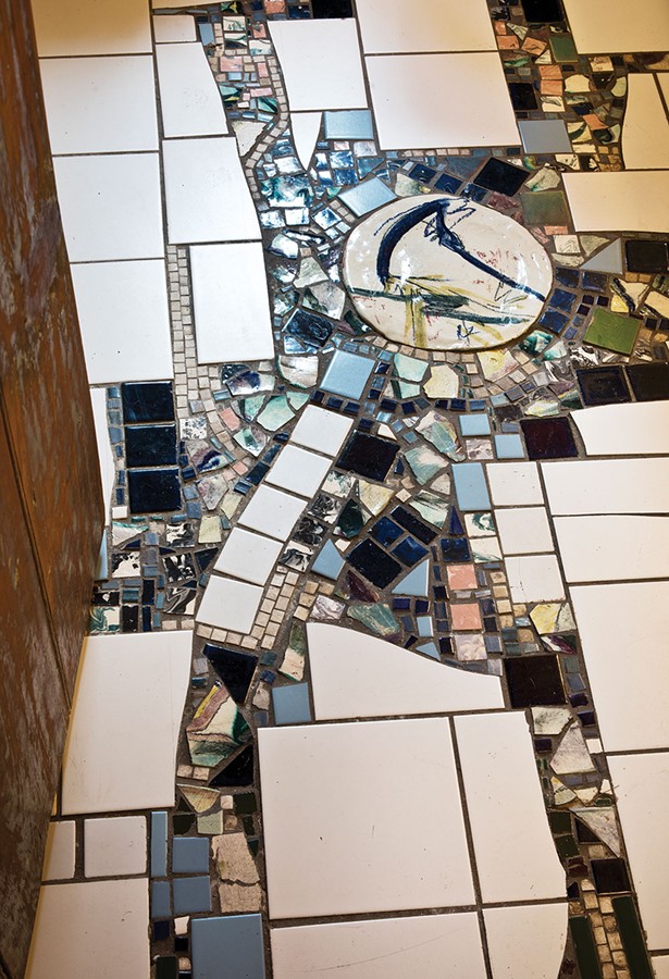 A ceramicist as well as a painter, Shaftan Perrin created a collection of tiles for the downstairs bathroom. - DEBORAH DEGRAFFENREID
