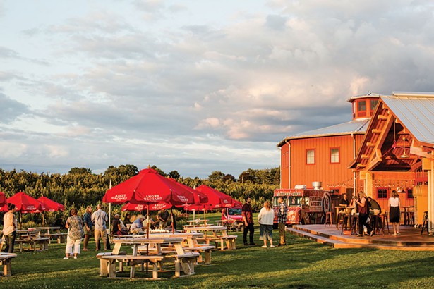 A Farmers & Chefs food truck dinner at Angry Orchard in Walden.