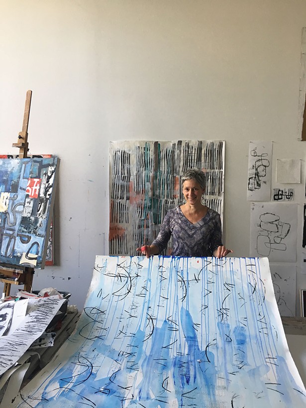 Barbara Smith Gioia in her studio at Atlas Studios in Newburgh.