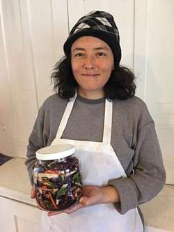 Madalyn Warren learned how to make kimchi from her mother Ji, but has adapted the process to get the most nutrition from her organic vegetables. - JOAN MACDONALD