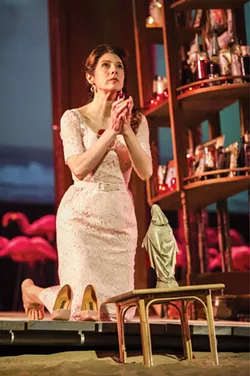 Marisa Tomei in “The Rose Tattoo,” at the Williamstown Theatre Festival in 2016. - PHOTO BY DANIEL RADER