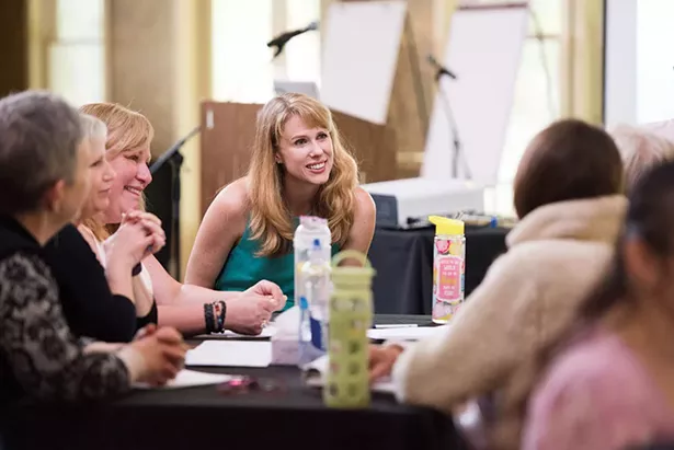 Kelly Turner leading a Radical Remission workshop. Turner will be teaching in Rhinebeck in September.
