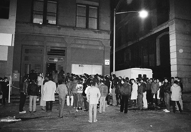 Mudd Club street scene, winter, 1979. - BOB GRUEN