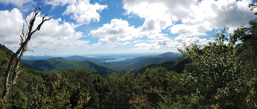 Looking at the Ashokan Reservoir from the top of Friday Mountain - STASH RUSIN