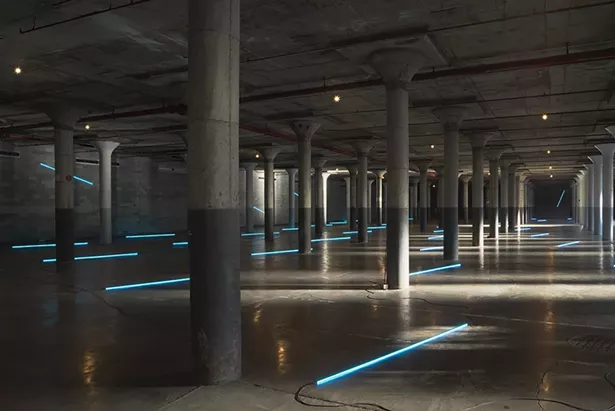 Francois Morellet's "No End Neon," 1990/2017. Dia:Beacon, Beacon, NY. © Arists Rights Society (ARS), New York/ADAGP, Paris. Courtesy Dia Foundation. Photo by Bill Jacobsen Studio, New York. Fabricated for Morellet by Lite Brite Neon Studio.