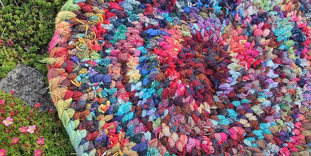 A rug by Crispina, who will be peddling her wares during Holiday Shindy.