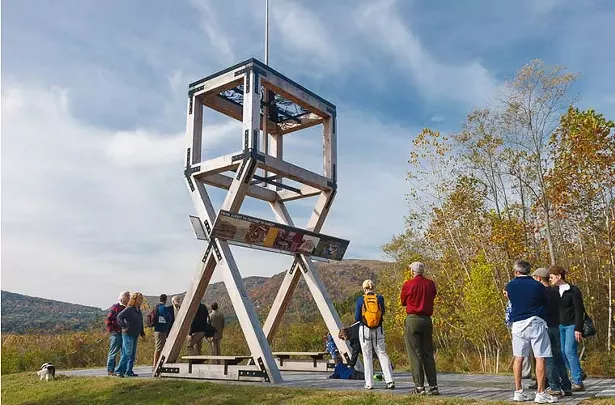 Replica of the historic gun platform at West Point Foundry Preserve. Photo: Robert Rodriguez, Jr.