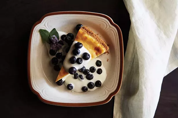 All desserts are made from scratch on premises including Calvert's signature Ricotta Cheesecake with Local Blueberries in Red Wine Syrup.
