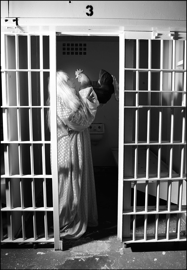 Linda Montano photographed by Amber S. Clark at the former Ulster County Jail in 2007.
