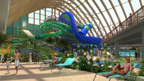 A rendering of The Kartrite water park.