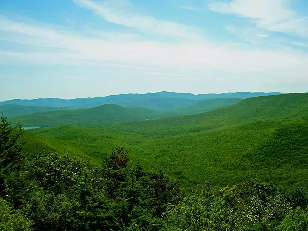 The familiar lush green of the Catskill Mountains reminded Irish immigrants of their homeland, inspiring them to build resort communities, which earned the name the Irish Alps. - DANIEL CASE, 2006
