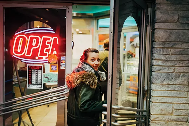 Alecia Eberhardt-Smith at Broadway Diner in Kingston. - PHOTO: TOM EBERHARDT-SMITH