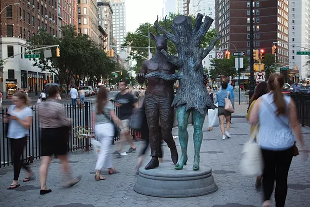In Sync on 72nd Street. Cast silicon bronze, polychrome patina, cast concrete. - PHOTO: FIONN REILLY