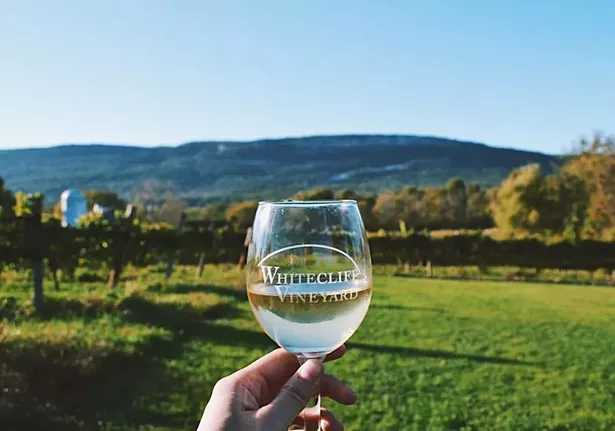 Wine with a view at Whitecliff Vineyard in Gardiner, NY.