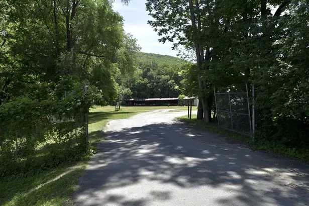 The entrance to the compound at Highly Authorized.