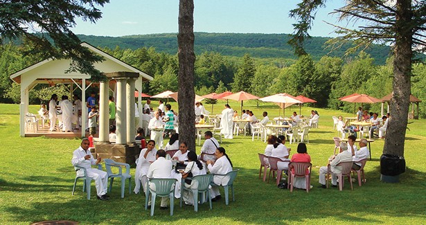Outdoor dining at Peace Village Learning and Retreat Center.