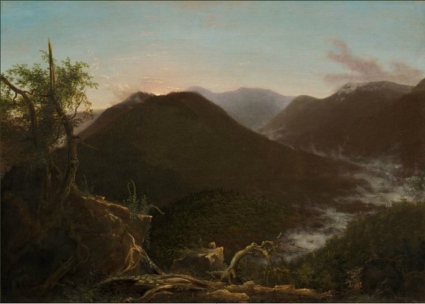 Thomas Cole, Sunrise in the Catskills, 1826. Oil on canvas. 25.5 x 35.5 in. National Gallery of Art.