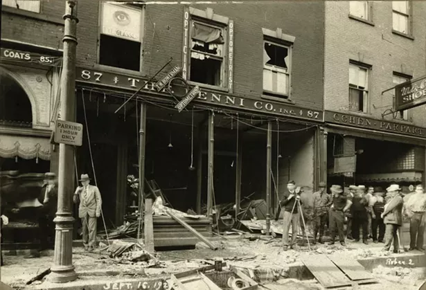 A photo of the aftermath of a gas explosion at 87 Water Street in Newburgh on September 16, 1929. - COURTESY OF NEWBURGH FREE LIBRARY