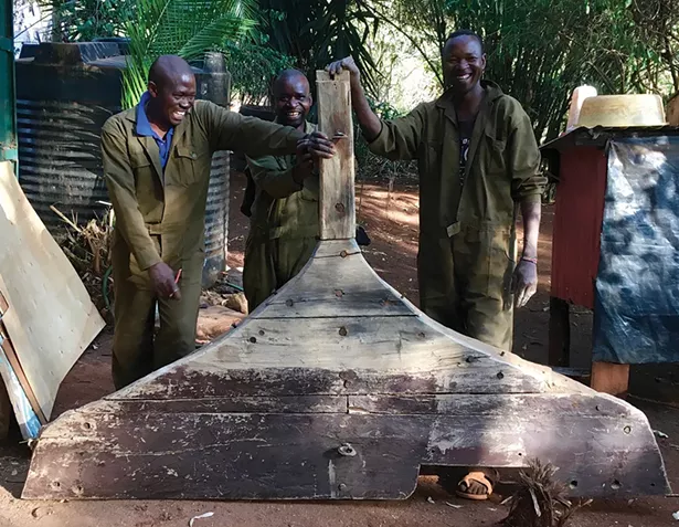The Dhow team of Kenyan carpenters, Baya, Moses, and Iddi. - PHOTO: MOSES DUMA