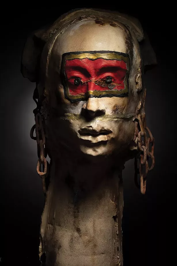 Lady Macbeth Sleepwalker, a ceramic and mixed midea sculpture by Judy Sigunick. - PHOTO: STEFAN FINDEL