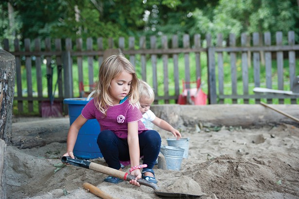 Students in the play yard at Primrose Hill School in Rhinebeck. - PHOTO: HILLARY HARVEY