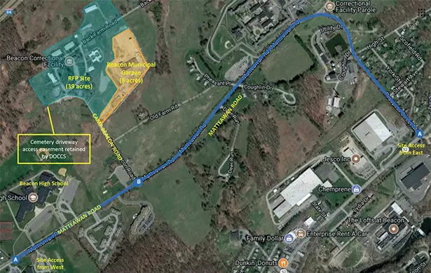 Empire State Development’s site map for - the Beacon Correctional Facility property.