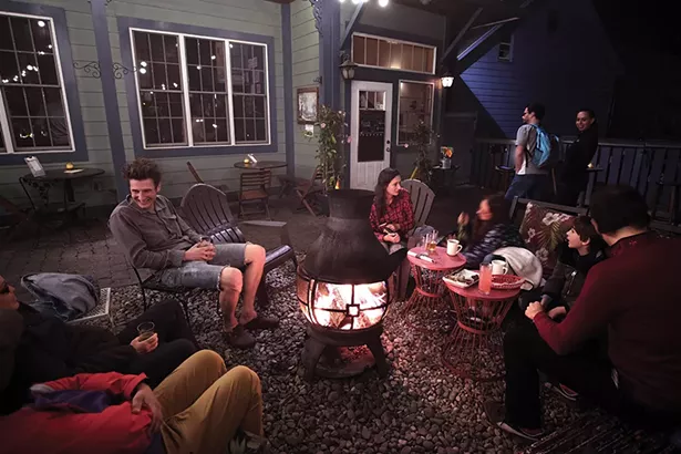 The outdoor patio at Huckleberry. - PHOTO: ROY GUMPEL