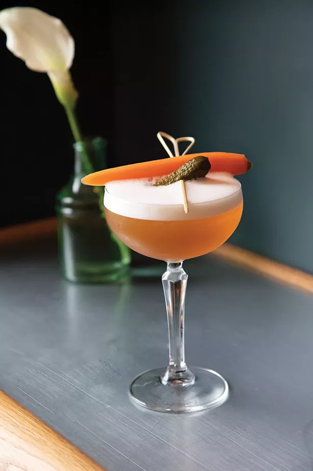 The adventurous cocktail program features drinks like Midnight Mary, a sideways glance at a Bloody Mary - PHOTO: ANN STRATTON