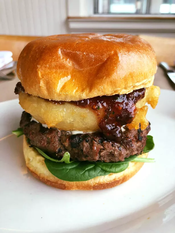 A venison burger special at Blue Plate in Chatham