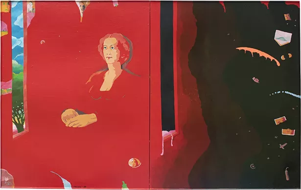 Passing Away, acrylic and varnish on Masonite, 66” x 96”, 1988. - PHOTO: CAMILLE MURPHY