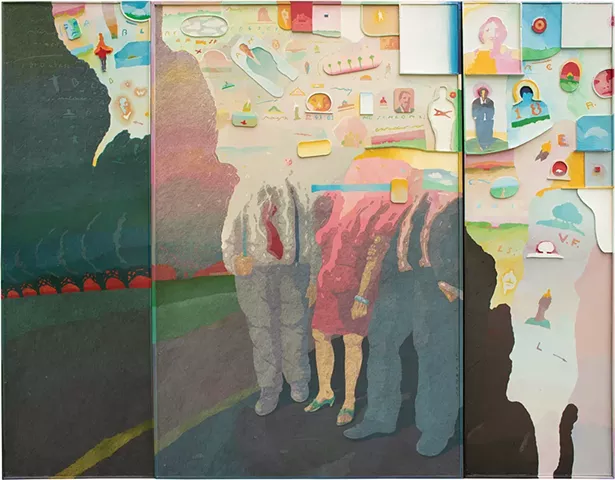Partial Recall, acrylic on Masonite, 67” x 99”, 1997. - PHOTO: CAMILLE MURPHY